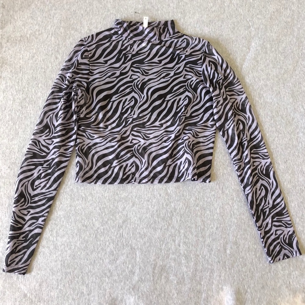 ASOS zebra mesh top